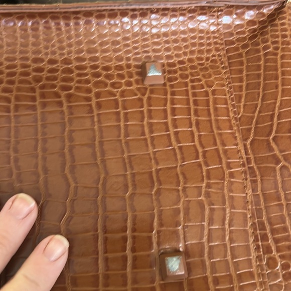 BEIS Brown Croc-Embossed Tote Bag with Shoulder Strap - Picture 10 of 10